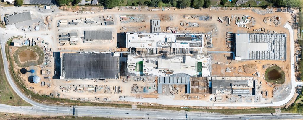 Drone orthomosaic map of the new Louisville VA Medical Center construction site in September 2025